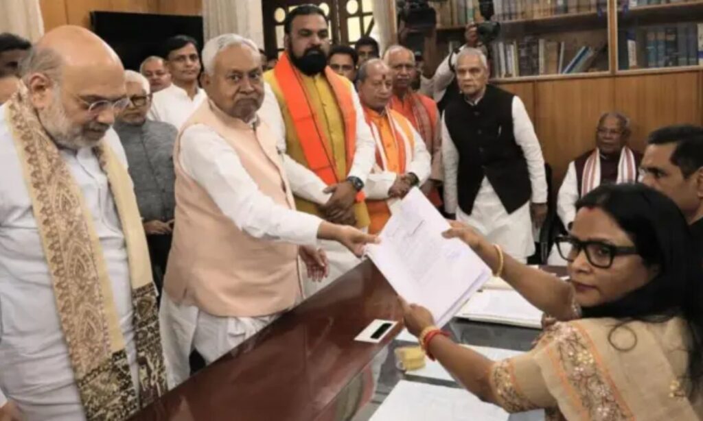 Nitish Kumar files Rajya Sabha nomination