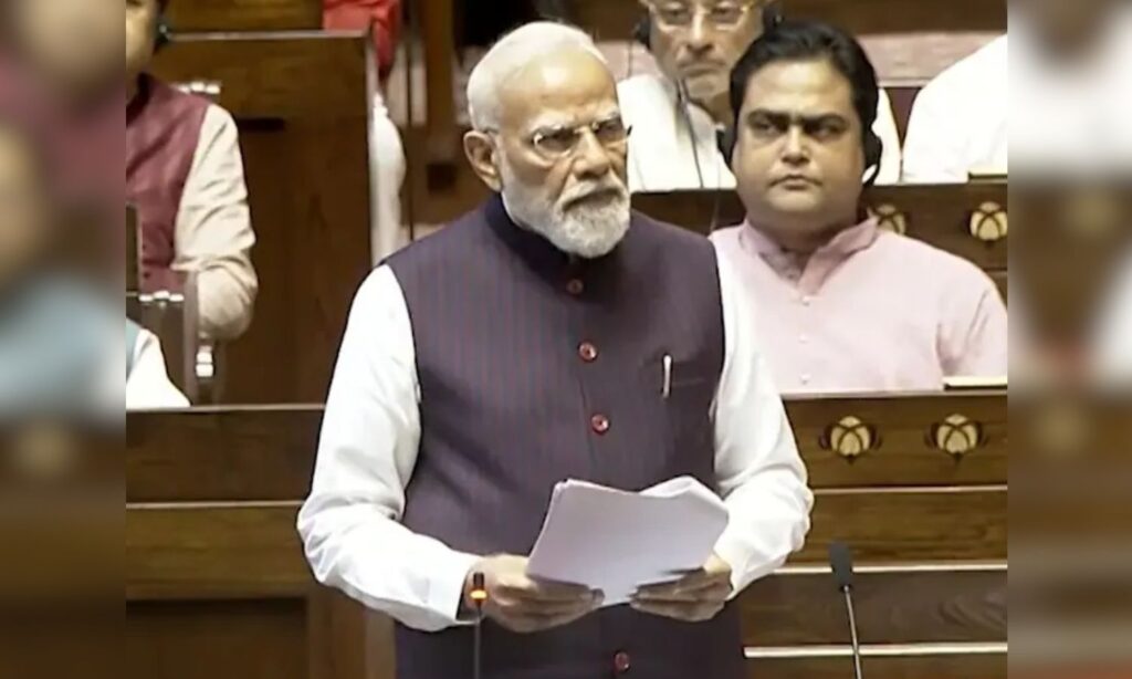 PM Modi in Rajya Sabha