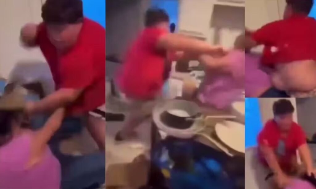 12-Year-Old Boy Brutally Beats His Mother Viral Video