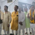 BJP candidate Ashutosh Tiwari met Awadhesh Nayak